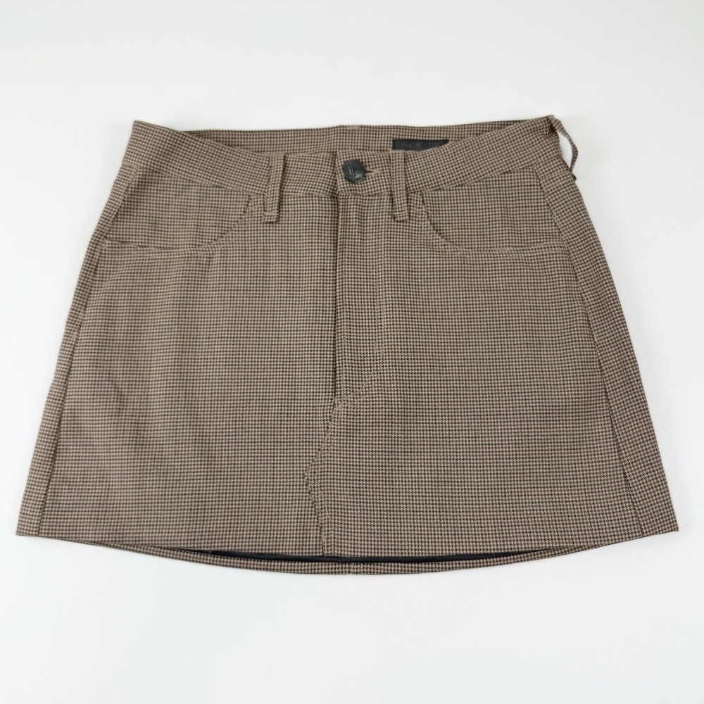 Rag & Bone Itty Bitty Skirt Womens 2 Brown Houndstooth Plaid Mini NWOT NEW
